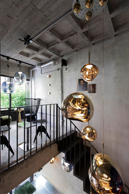 Multi Lava Round Chandelier