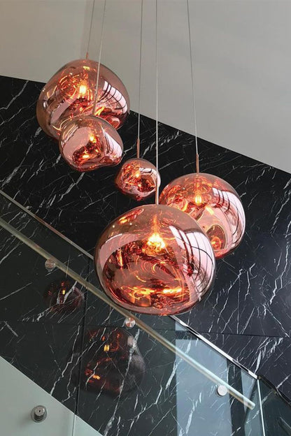 Multi Lava Round Chandelier