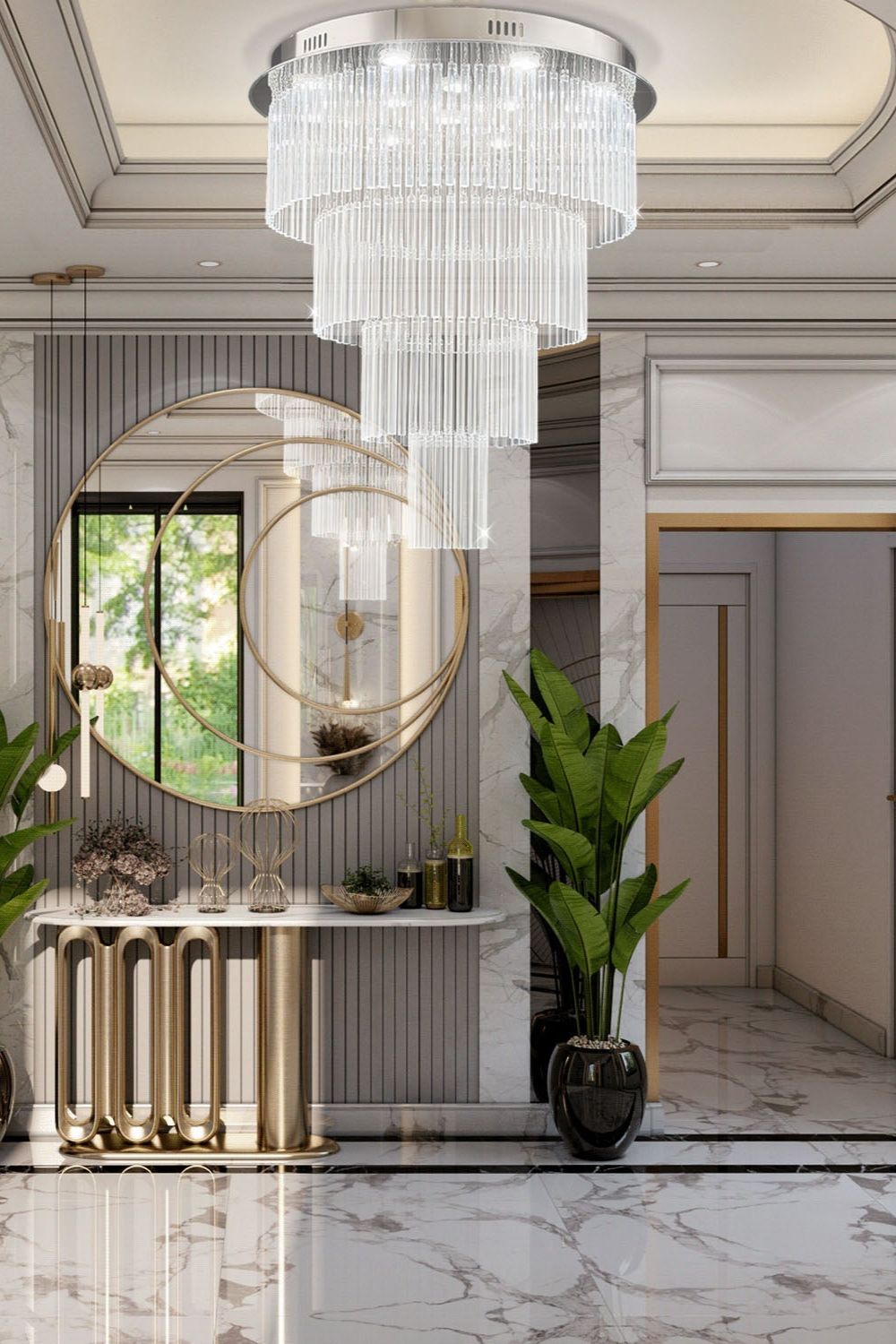 Multi Layers Round Raindrop Chandelier - morylighting