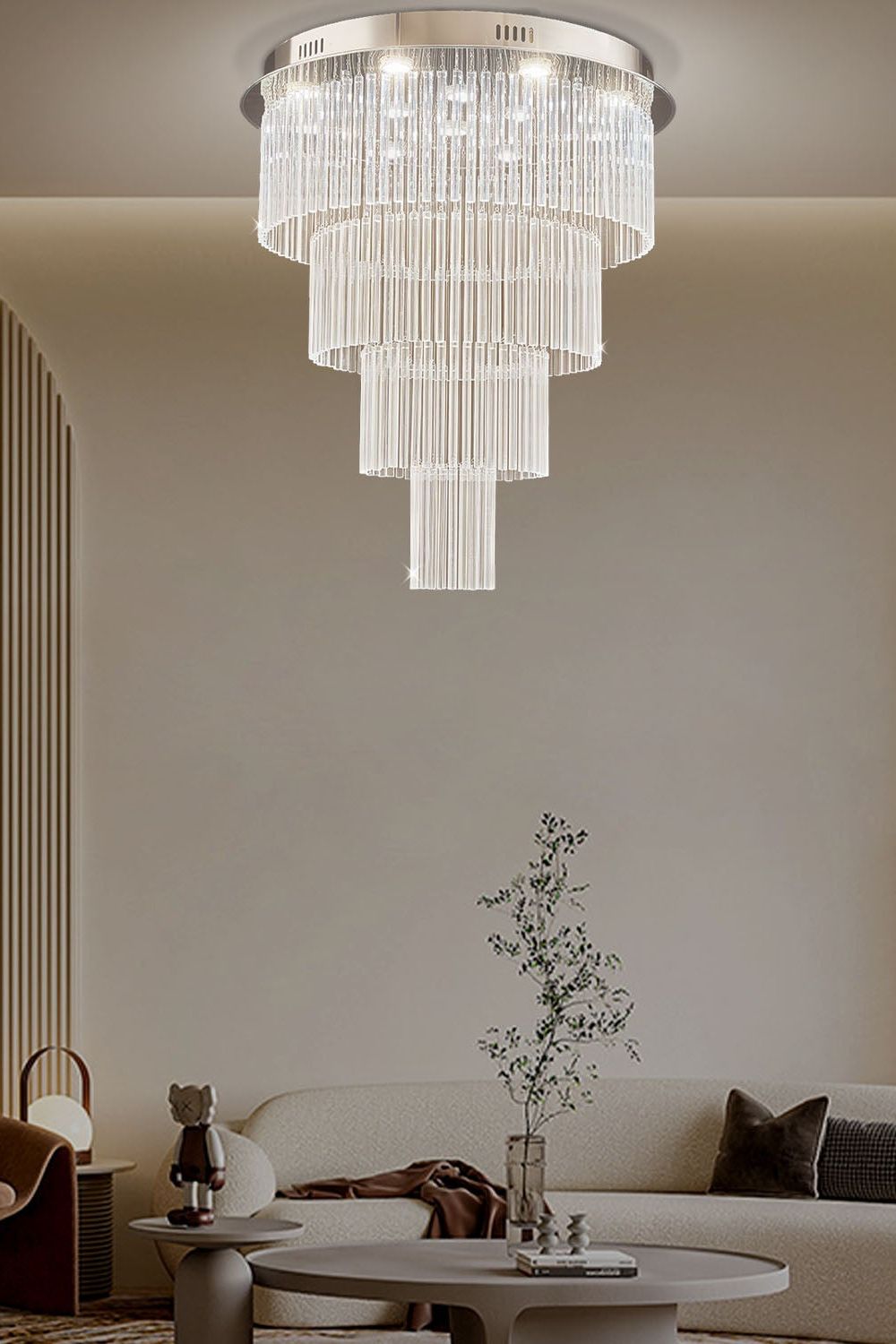 Multi Layers Round Raindrop Chandelier - morylighting