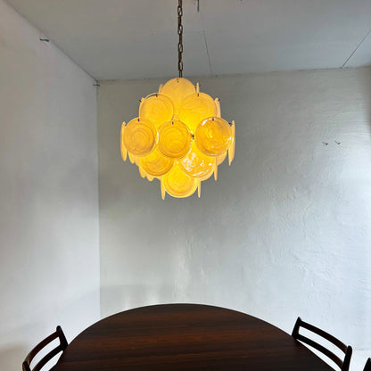 Murano Chandelier 36 White Disks