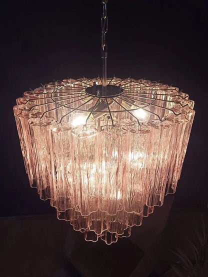Murano Chandelier – 52 tubes – Pink