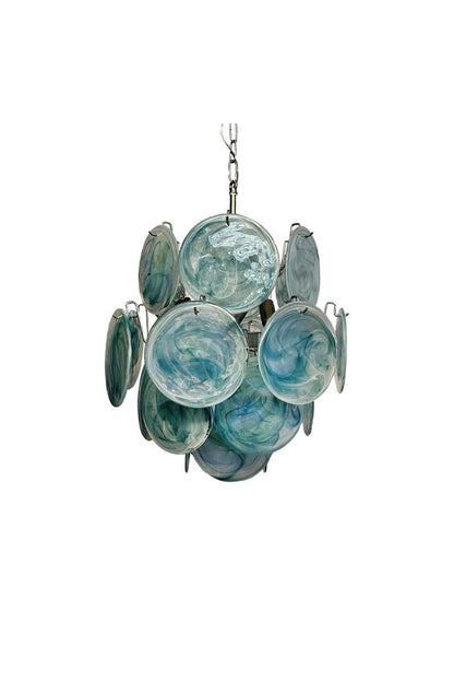 Vintage Art Blue Discs Chandelier | morylighting