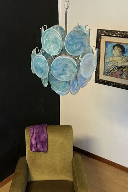 Vintage Art Blue Discs Chandelier - view 9 | morylighting
