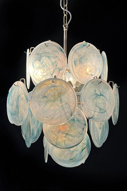 Vintage Art Blue Discs Chandelier - view 18 | morylighting