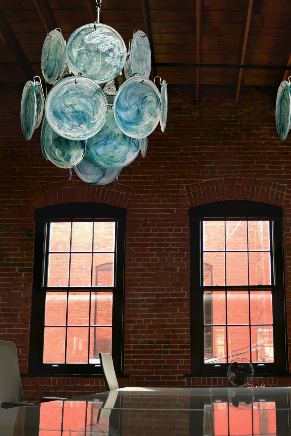 Vintage Art Blue Discs Chandelier - view 13 | morylighting