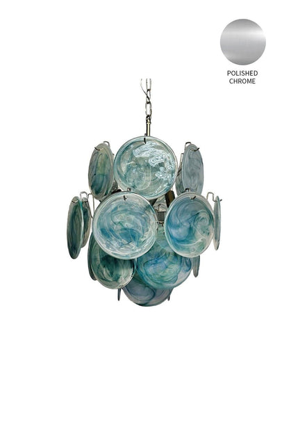 Vintage Art Blue Discs Chandelier - view 21 | morylighting