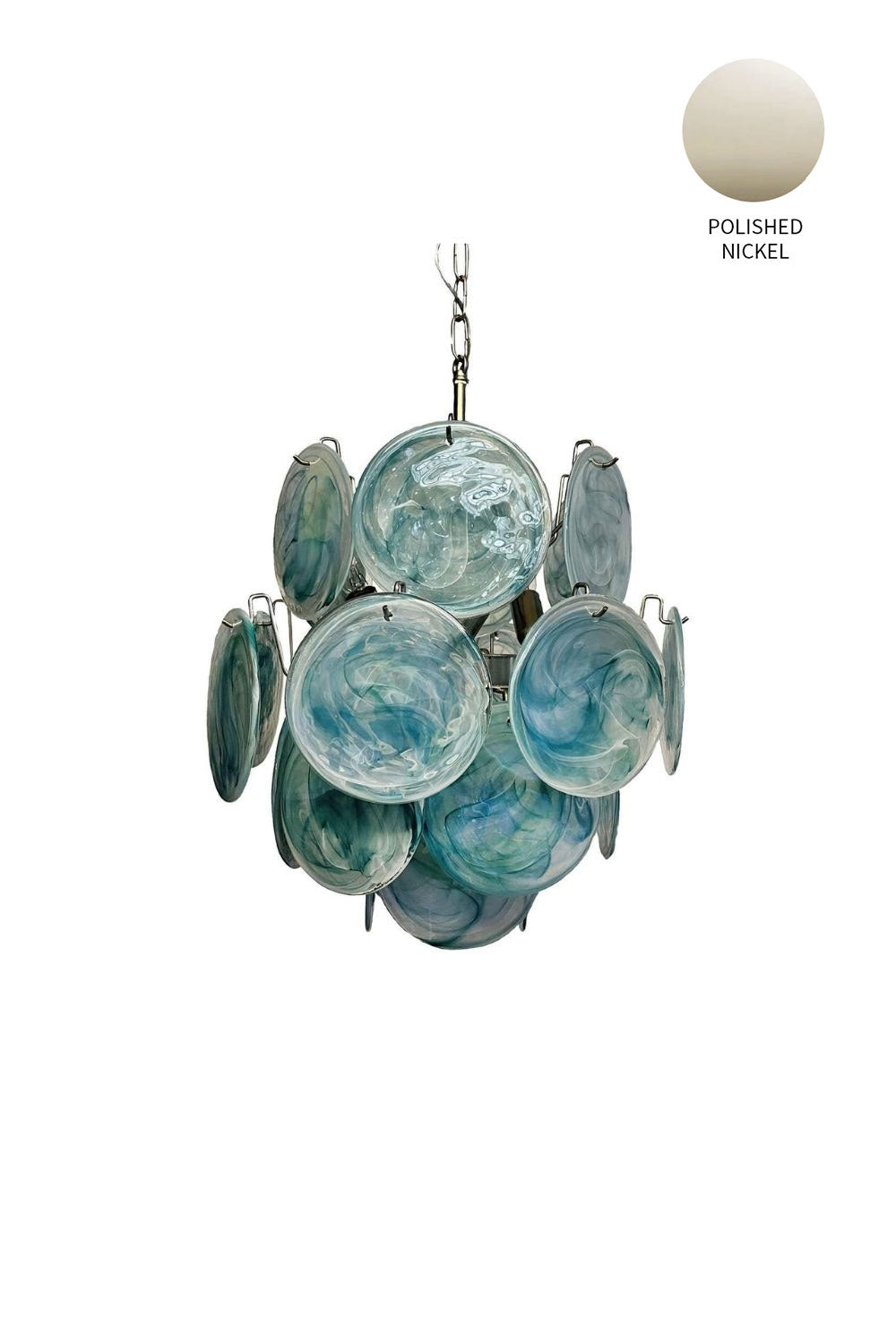 Vintage Art Blue Discs Chandelier - view 22 | morylighting