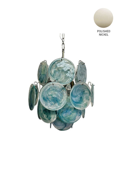 Vintage Art Blue Discs Chandelier - view 22 | morylighting