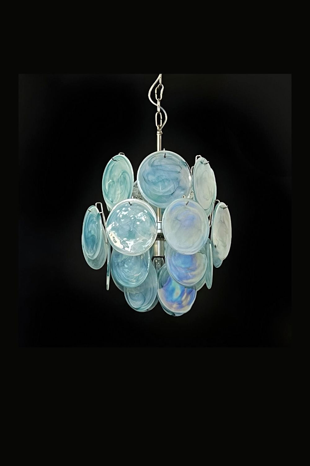 Vintage Art Blue Discs Chandelier - view 15 | morylighting