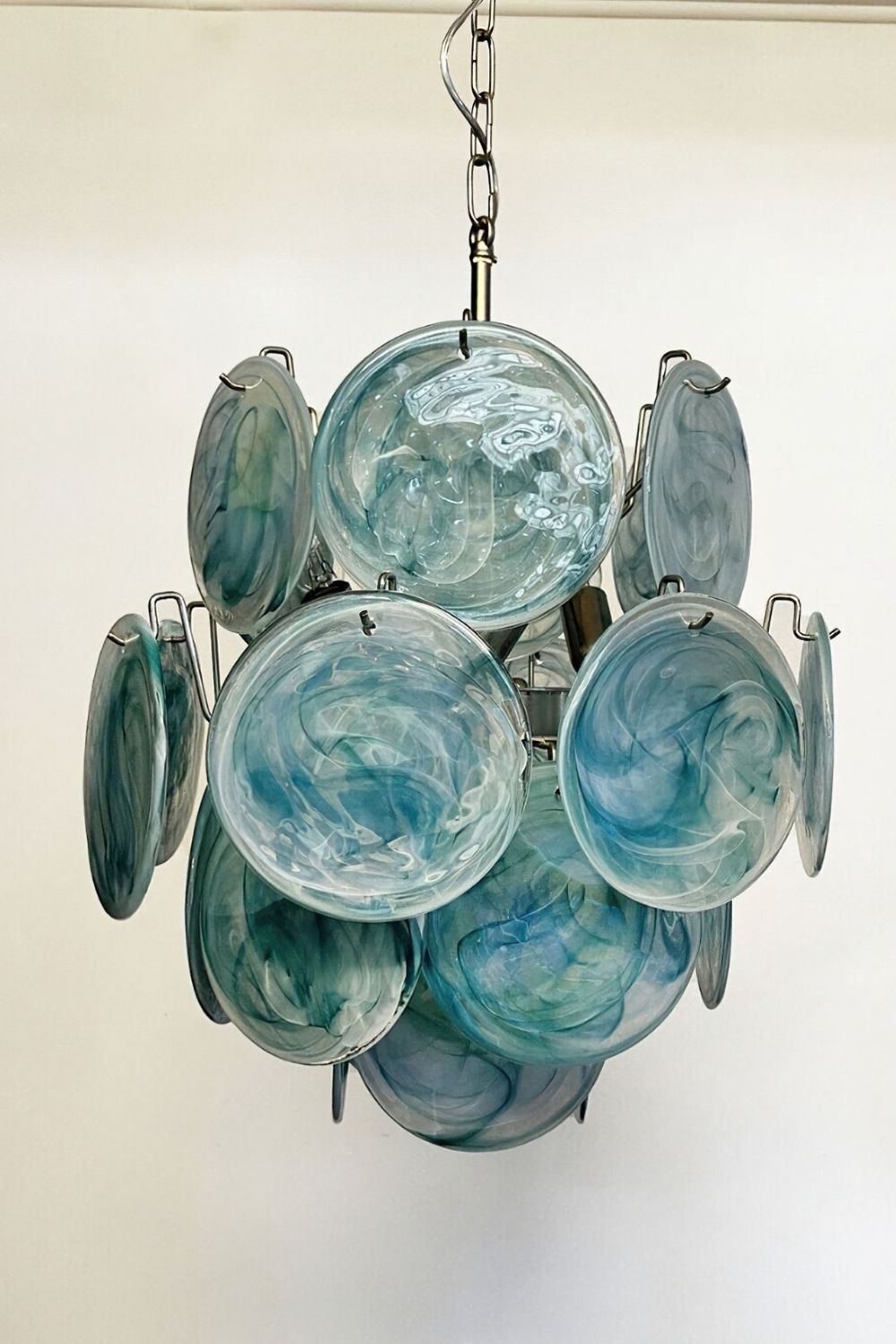 Vintage Art Blue Discs Chandelier - view 19 | morylighting