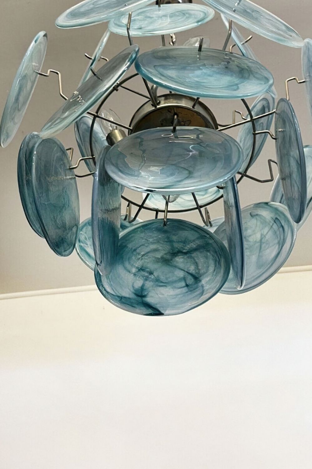 Vintage Art Blue Discs Chandelier - view 20 | morylighting