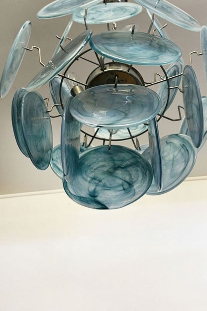 Vintage Art Blue Discs Chandelier - view 20 | morylighting