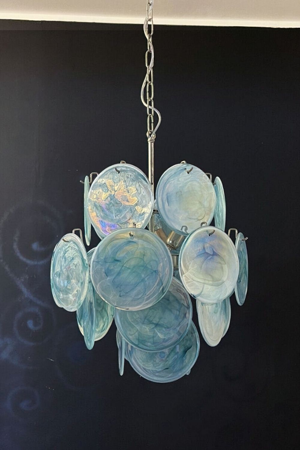 Vintage Art Blue Discs Chandelier - view 16 | morylighting