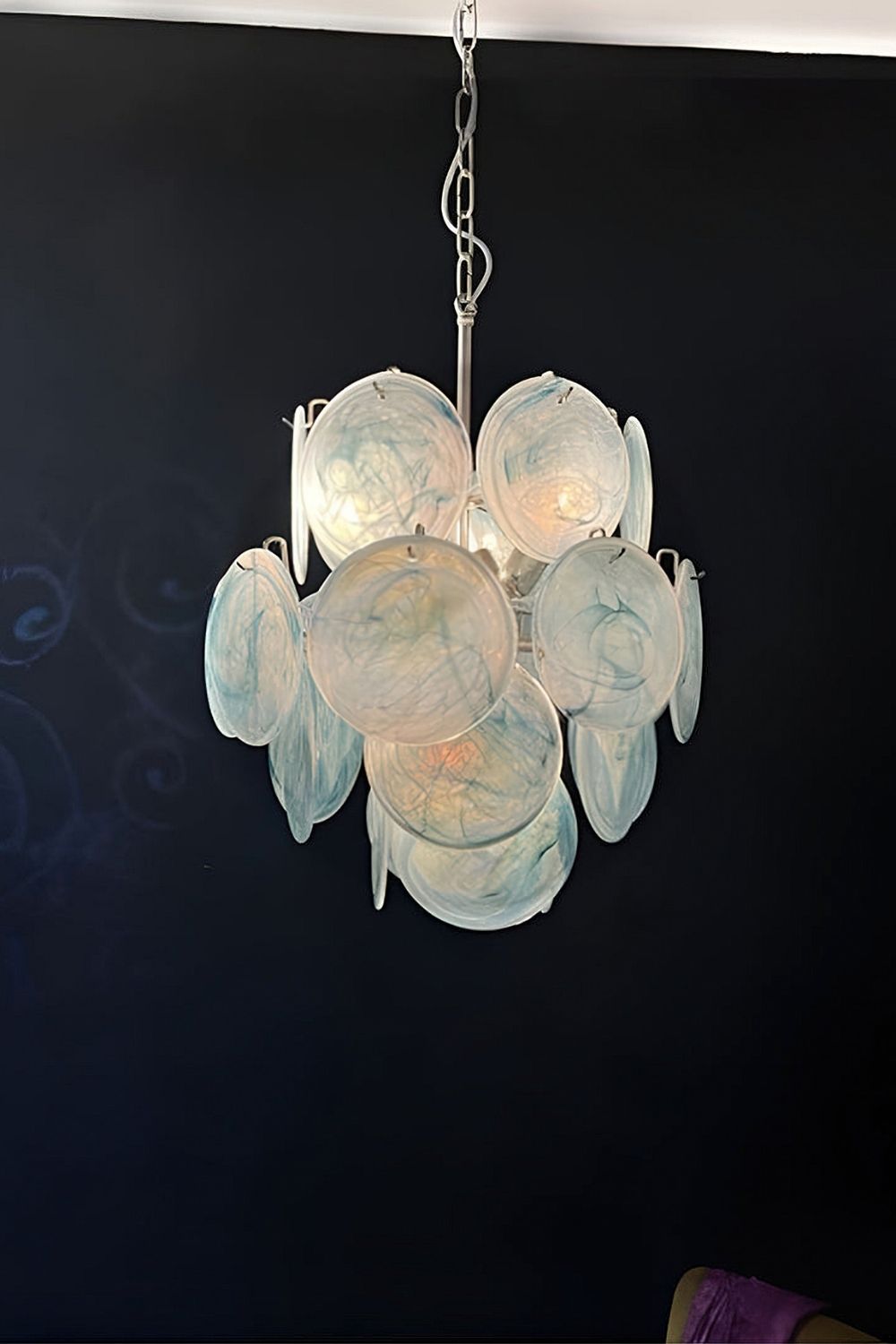Vintage Art Blue Discs Chandelier - view 17 | morylighting