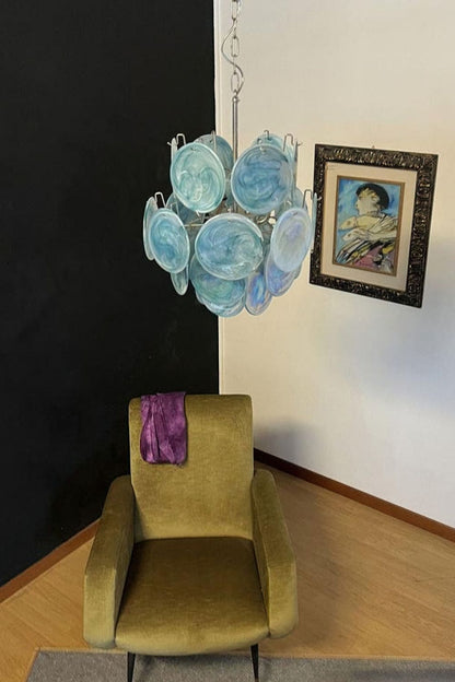 Vintage Art Blue Discs Chandelier - view 8 | morylighting