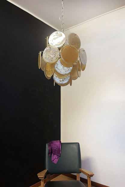 Vintage Art Gold Discs Chandelier - view 11 | morylighting