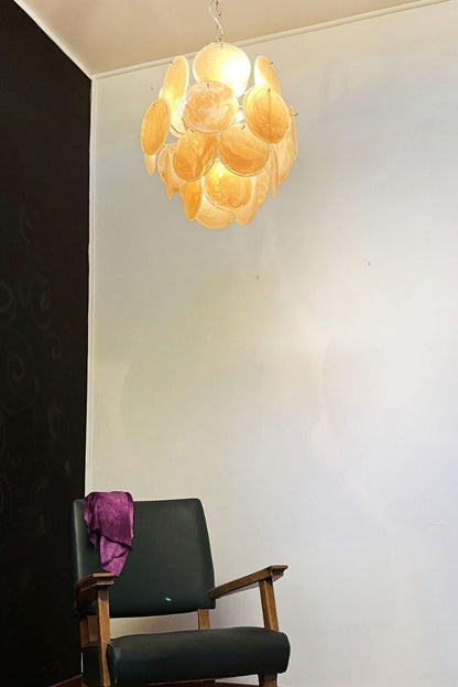 Vintage Art Gold Discs Chandelier - view 6 | morylighting