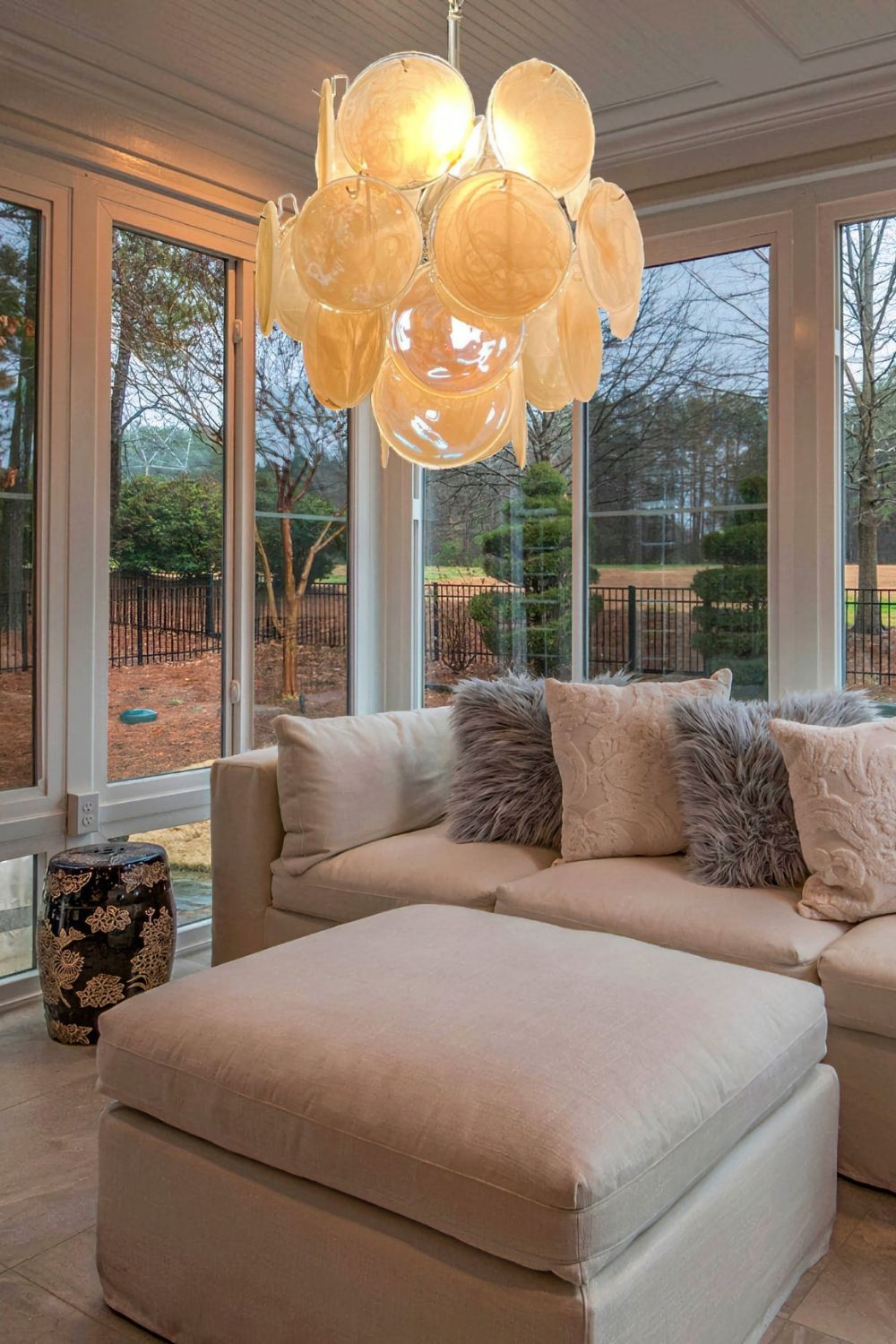 Vintage Art Gold Discs Chandelier - view 7 | morylighting