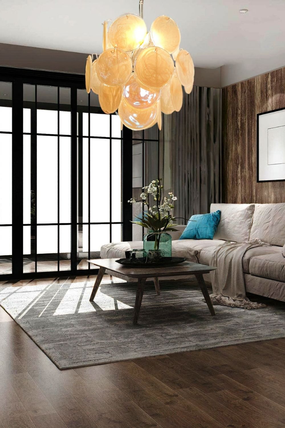 Vintage Art Gold Discs Chandelier - view 5 | morylighting
