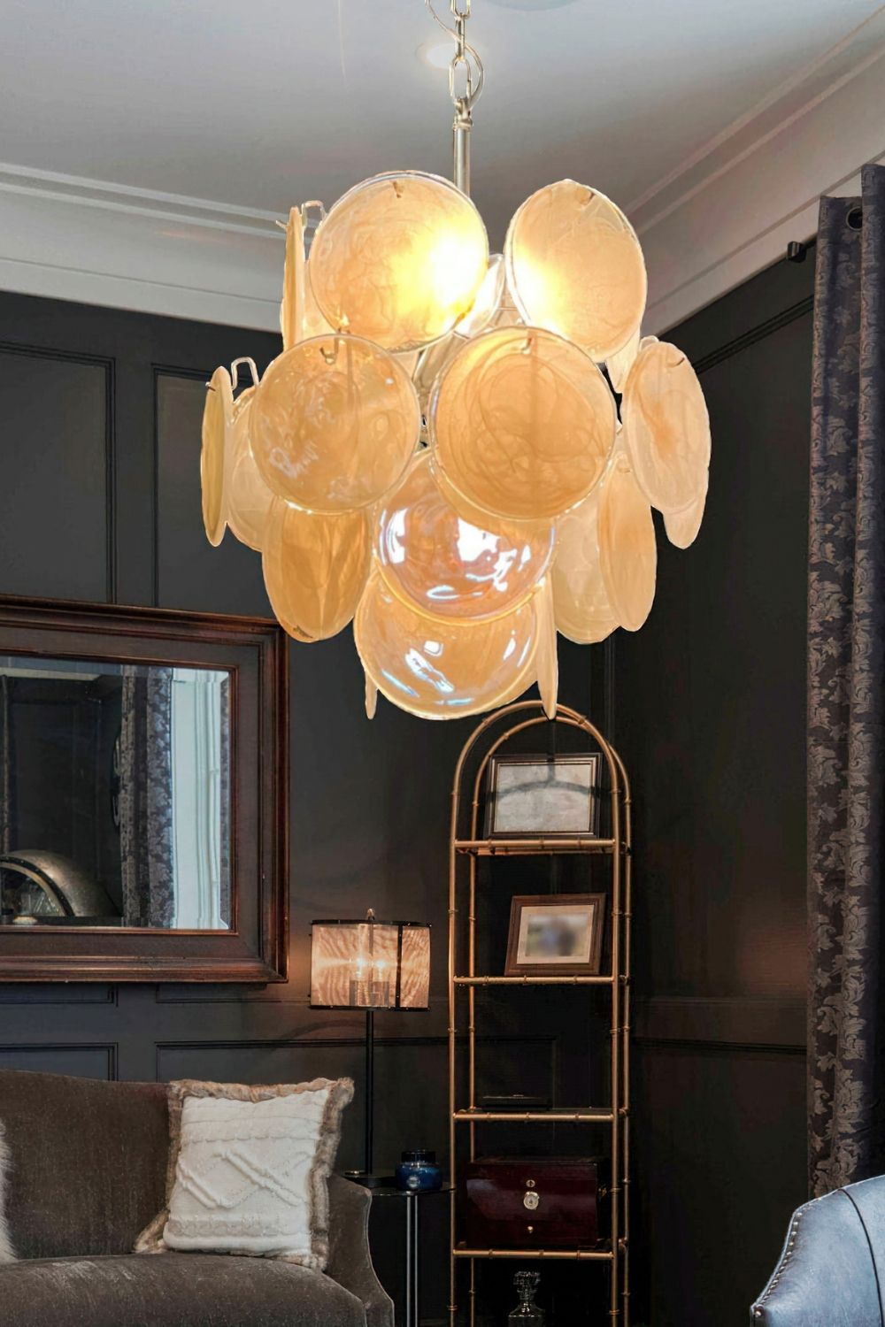 Vintage Art Gold Discs Chandelier - view 12 | morylighting