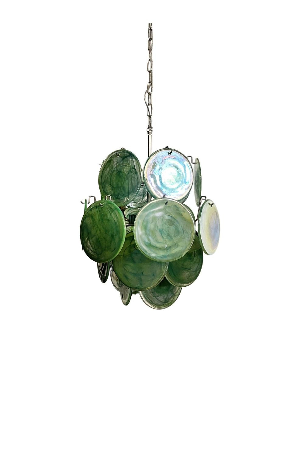 Vintage Art Green Discs Chandelier | morylighting