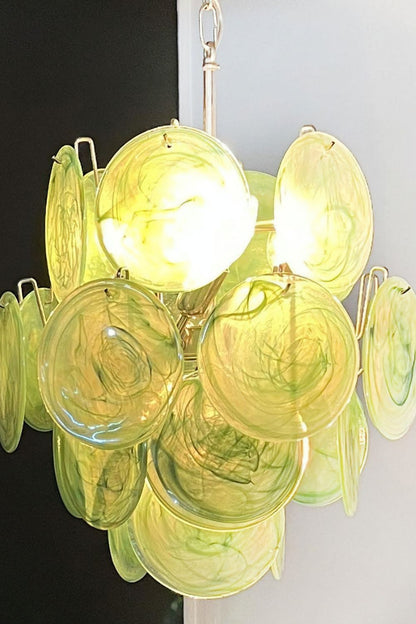 Vintage Art Green Discs Chandelier - view 22 | morylighting