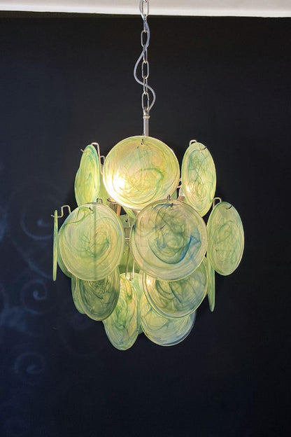 Vintage Art Green Discs Chandelier - view 23 | morylighting