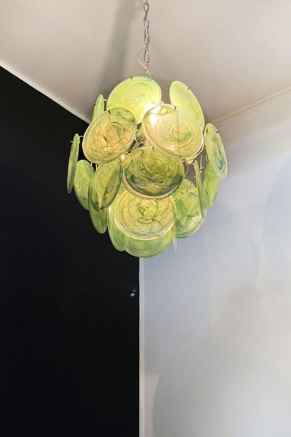 Vintage Art Green Discs Chandelier - view 16 | morylighting