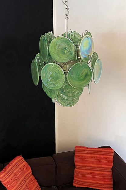 Vintage Art Green Discs Chandelier - view 8 | morylighting
