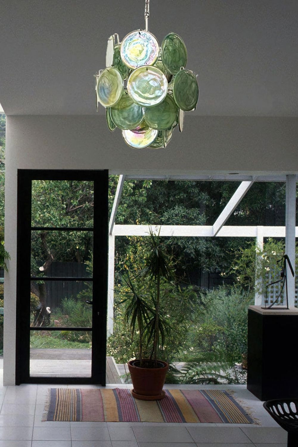 Vintage Art Green Discs Chandelier - view 4 | morylighting