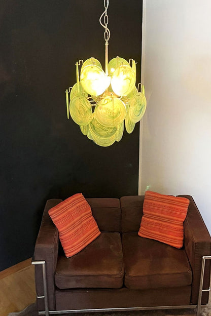 Vintage Art Green Discs Chandelier - view 7 | morylighting