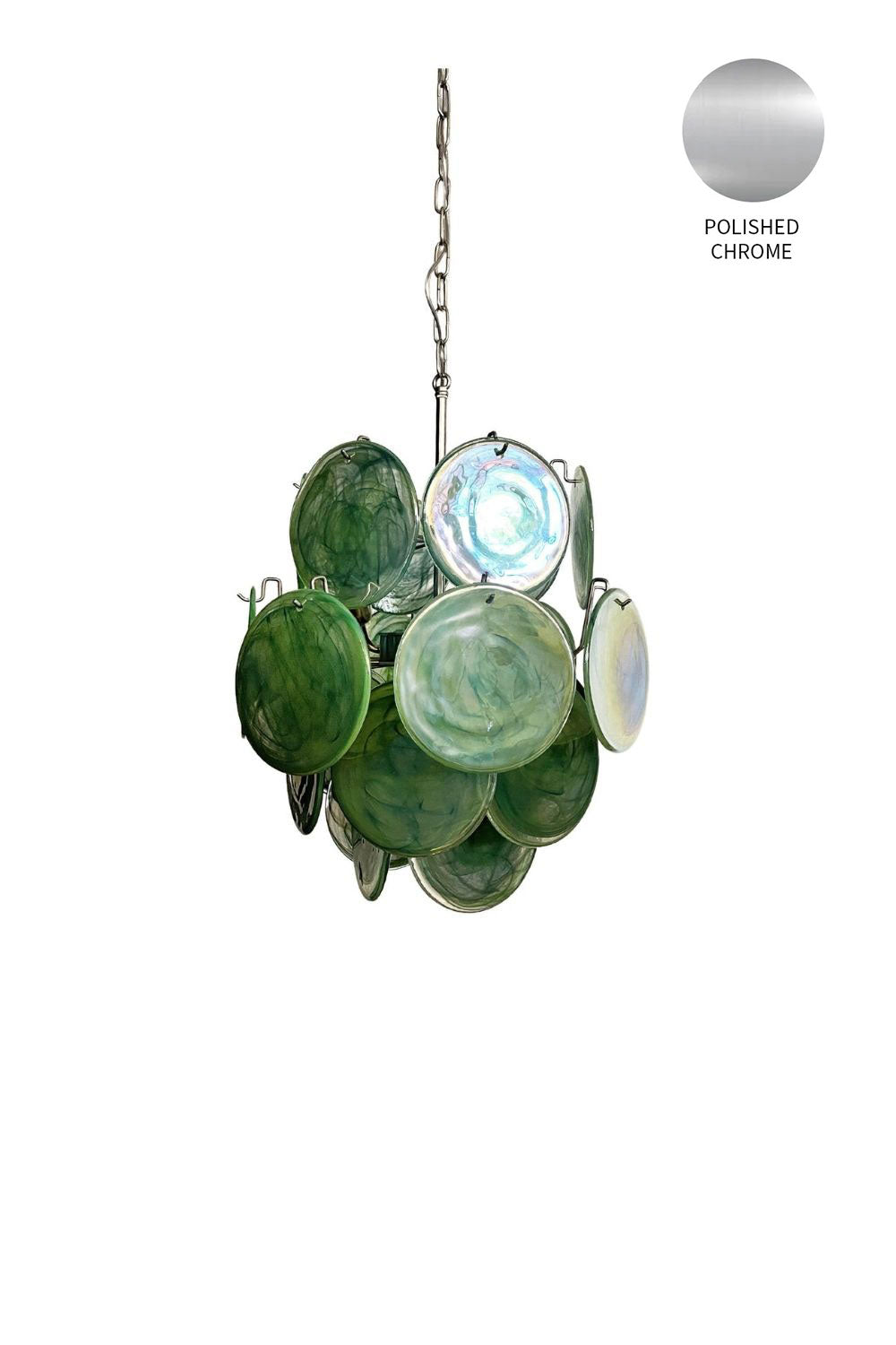 Vintage Art Green Discs Chandelier - view 27 | morylighting