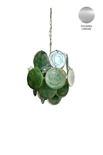Vintage Art Green Discs Chandelier - view 27 | morylighting