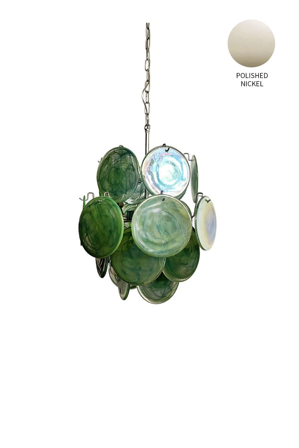 Vintage Art Green Discs Chandelier - view 28 | morylighting