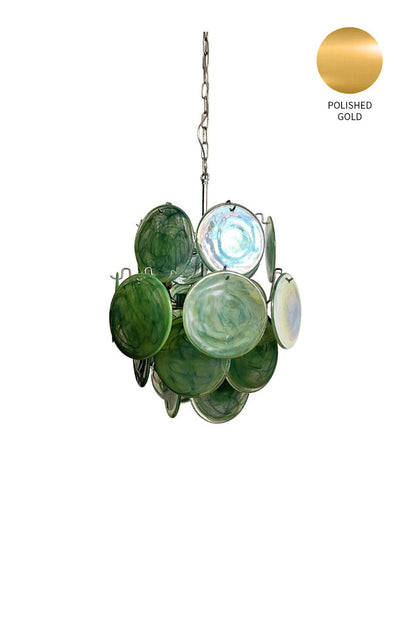 Vintage Art Green Discs Chandelier - view 29 | morylighting