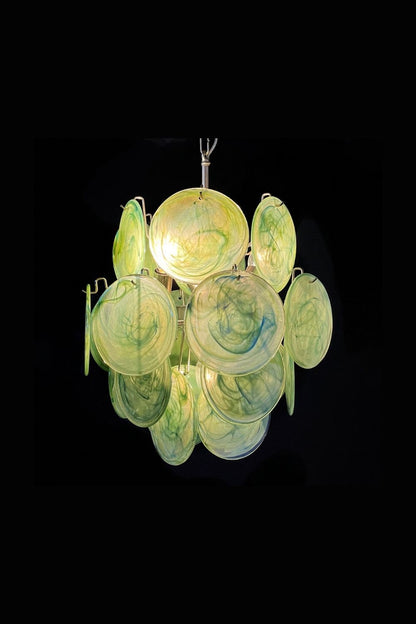 Vintage Art Green Discs Chandelier - view 17 | morylighting