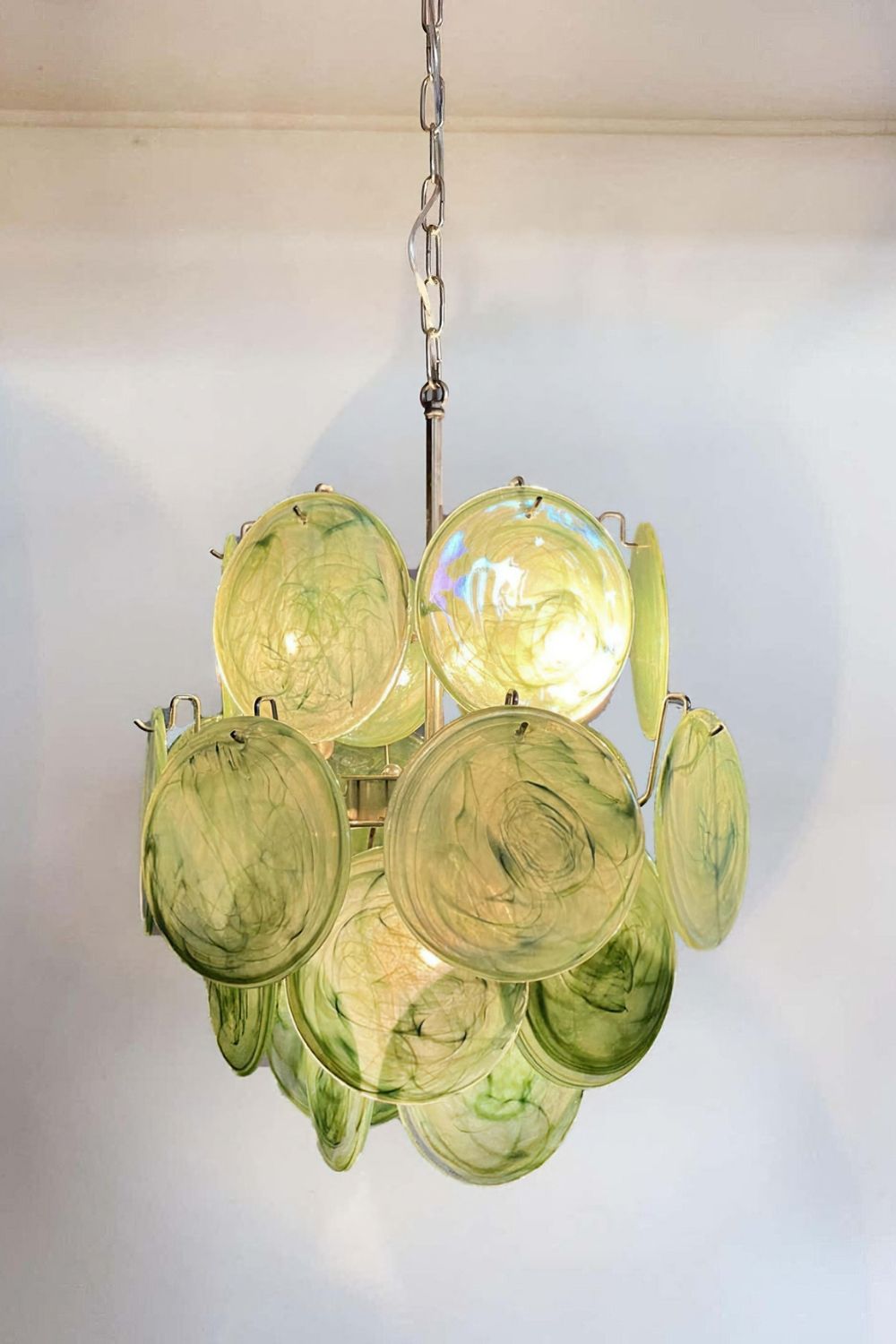 Vintage Art Green Discs Chandelier - view 18 | morylighting