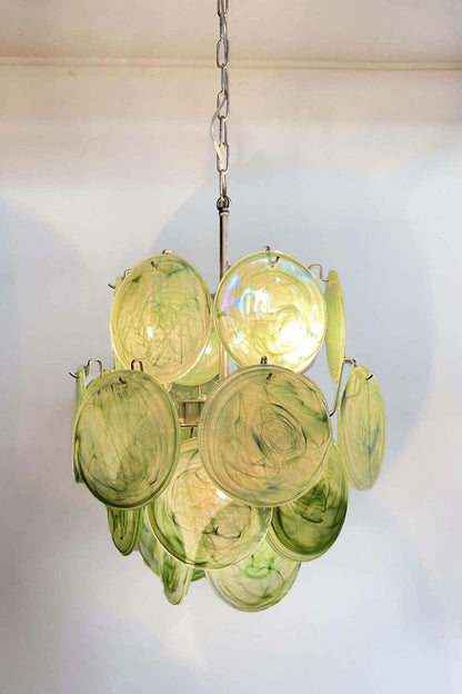 Vintage Art Green Discs Chandelier - view 18 | morylighting