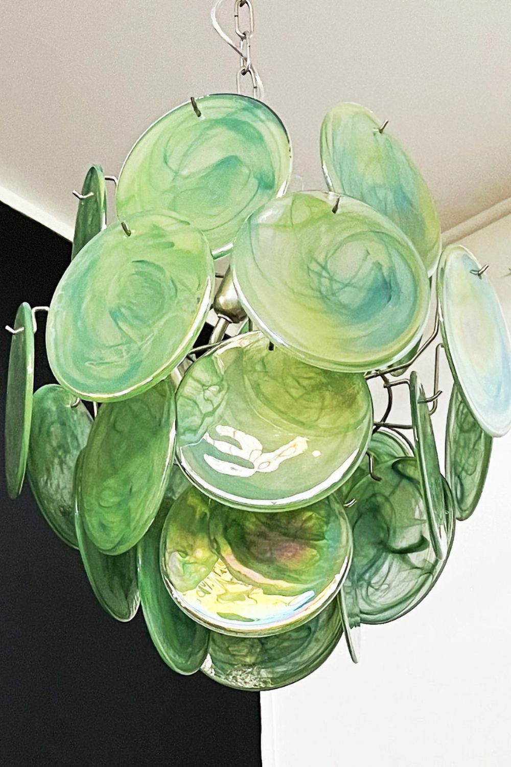 Vintage Art Green Discs Chandelier - view 21 | morylighting