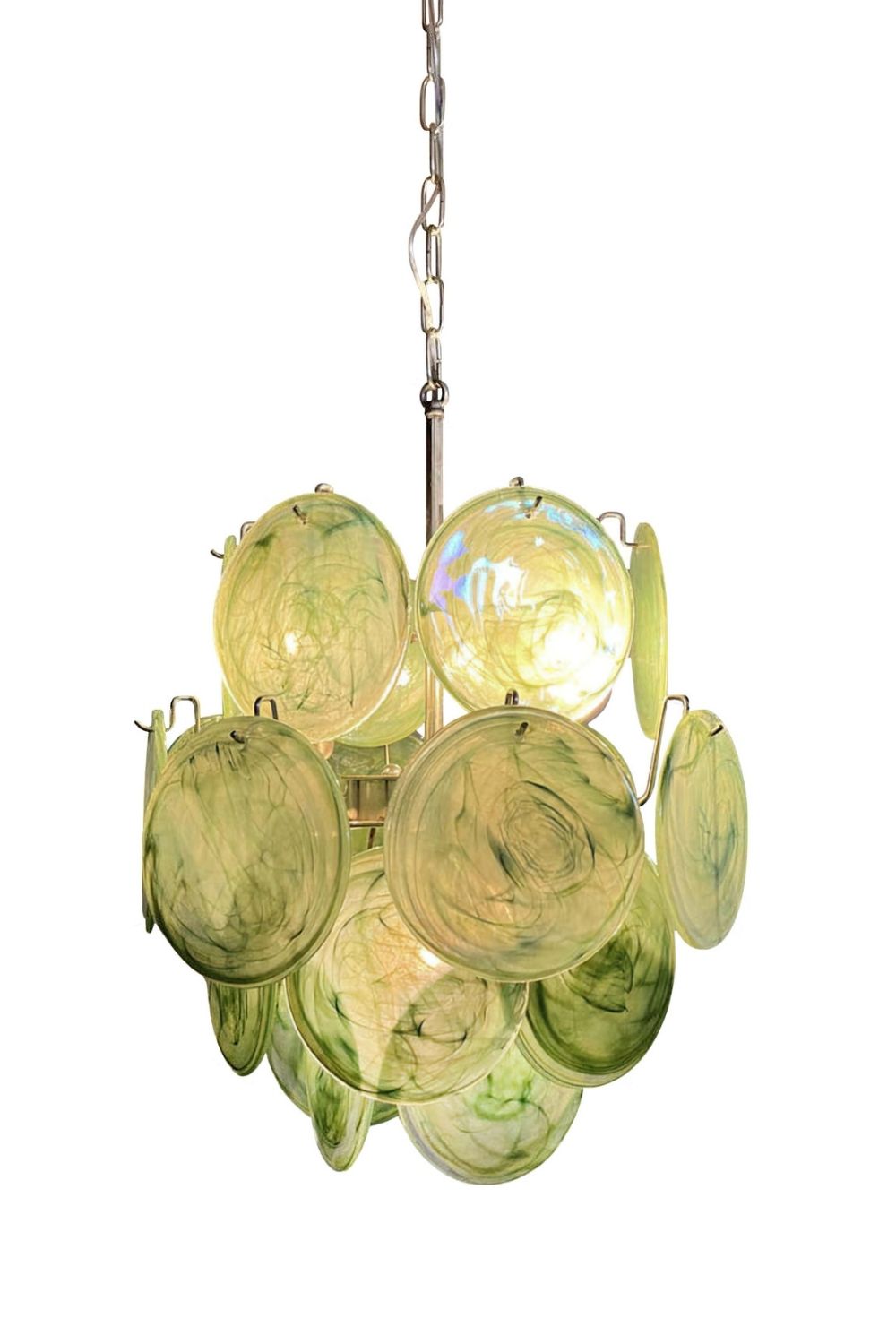 Vintage Art Green Discs Chandelier - view 26 | morylighting