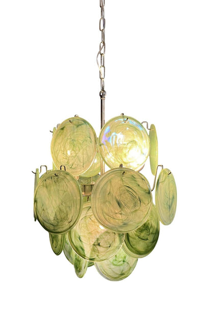 Vintage Art Green Discs Chandelier - view 26 | morylighting