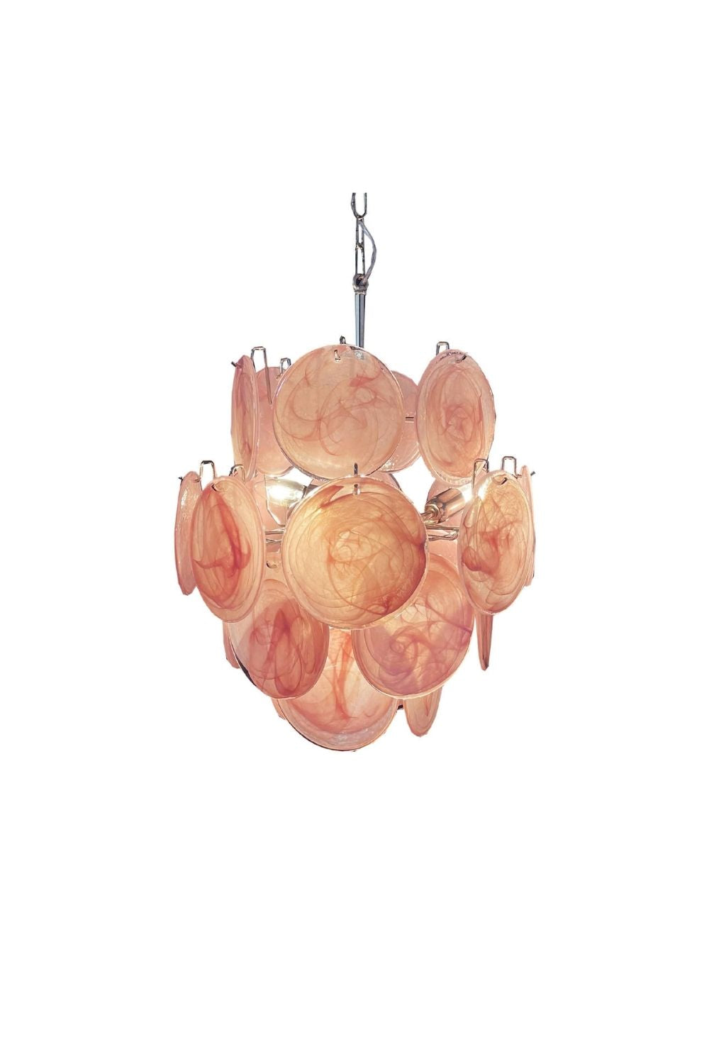 Vintage Art Pink Discs Chandelier | morylighting