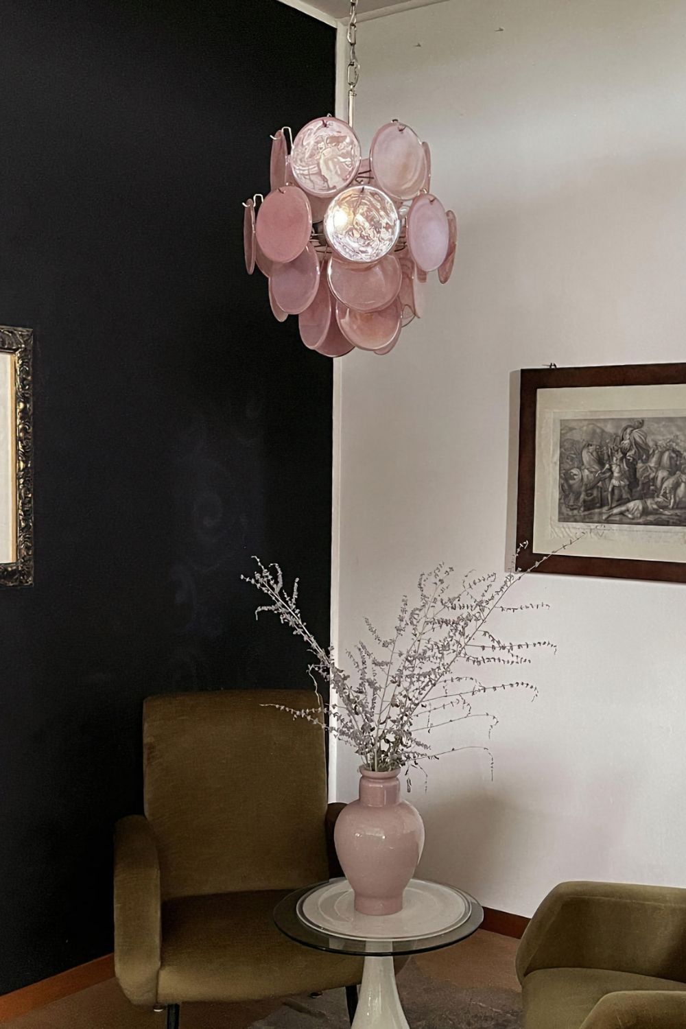 Vintage Art Pink Discs Chandelier - view 7 | morylighting