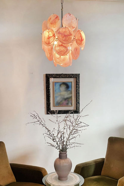 Vintage Art Pink Discs Chandelier - view 5 | morylighting