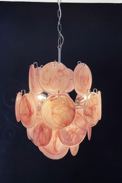 Vintage Art Pink Discs Chandelier - view 16 | morylighting