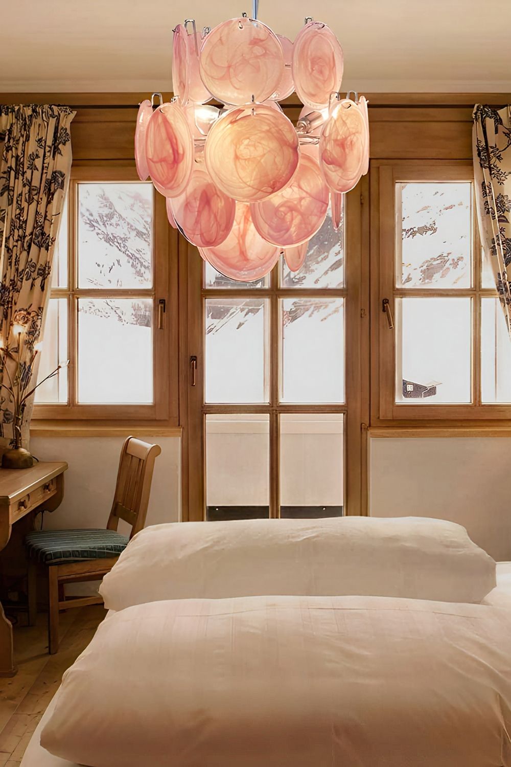Vintage Art Pink Discs Chandelier - view 3 | morylighting