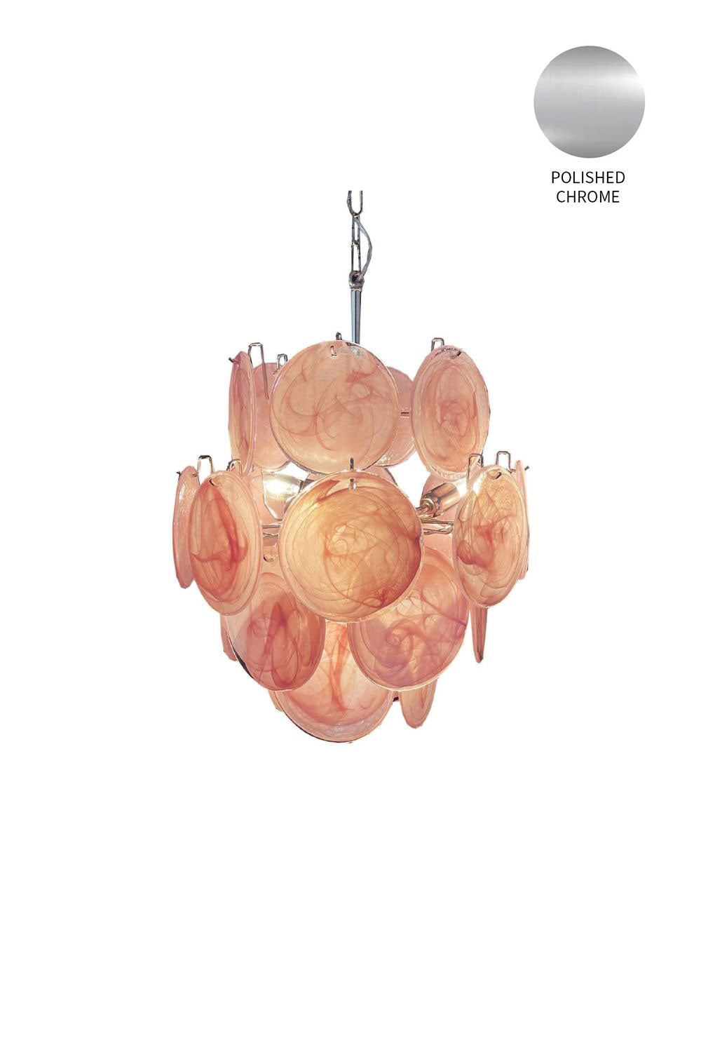 Vintage Art Pink Discs Chandelier - view 23 | morylighting