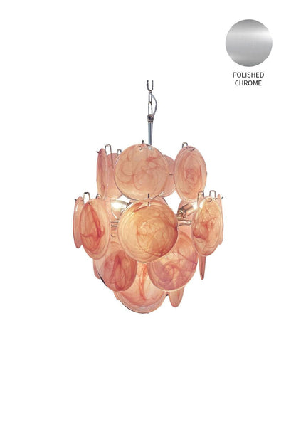 Vintage Art Pink Discs Chandelier - view 23 | morylighting