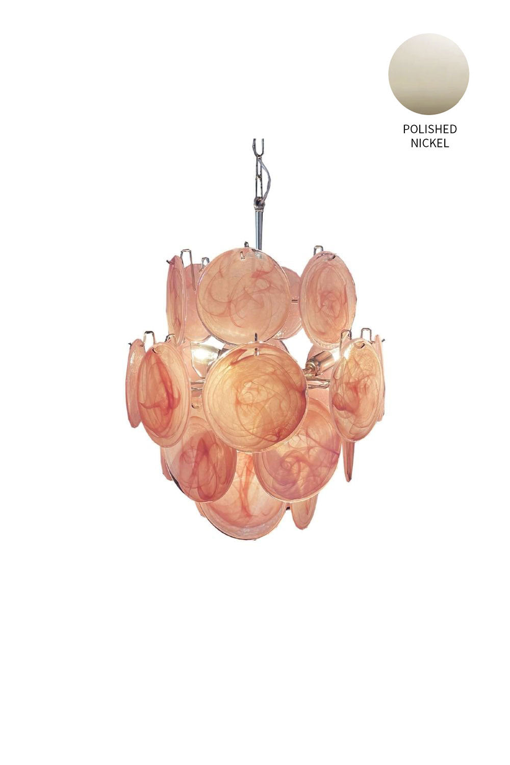 Vintage Art Pink Discs Chandelier - view 24 | morylighting